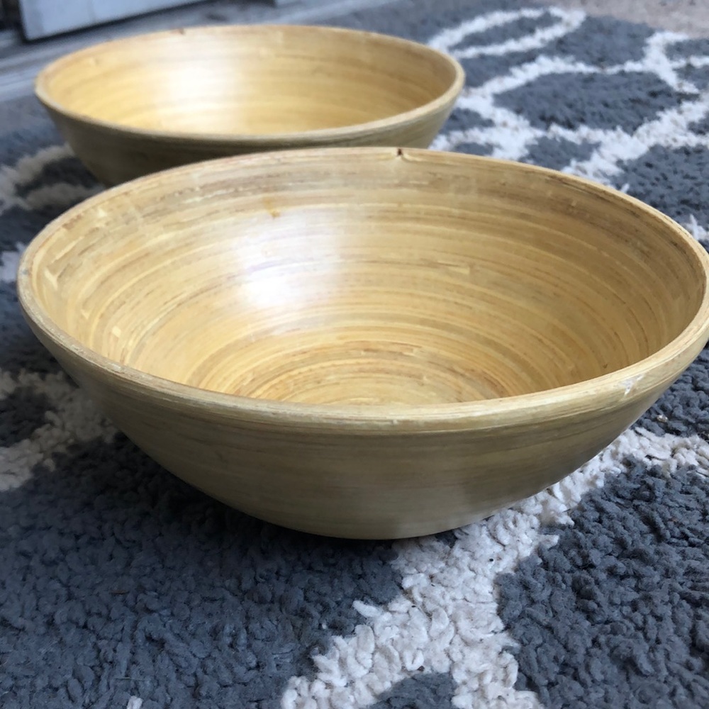 Bamboo fruit bowls